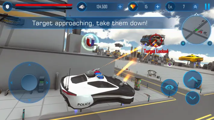 Flying Car Shooting android App screenshot 2